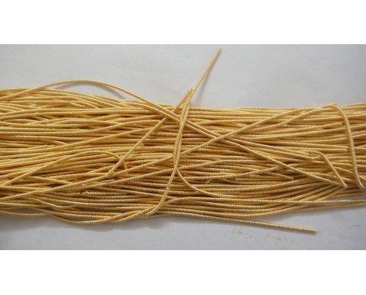 GOLD - 120 Inches French Metal Wire Gimp Coil Bullion Purl - Thick Smooth Regular - 3 Meters